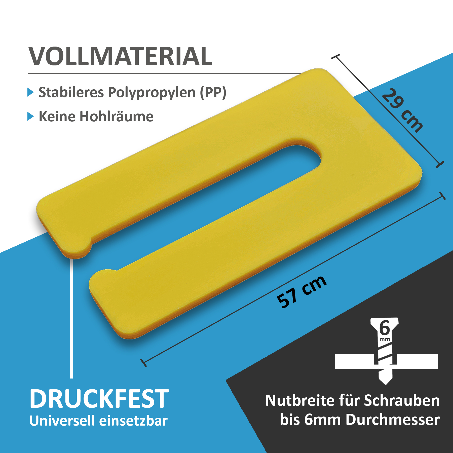 Distanzklotz Set 48-tlg. – 1–6 Mm Sortiert, Kunststoff, Für Trockenbau, Fenster & Türen