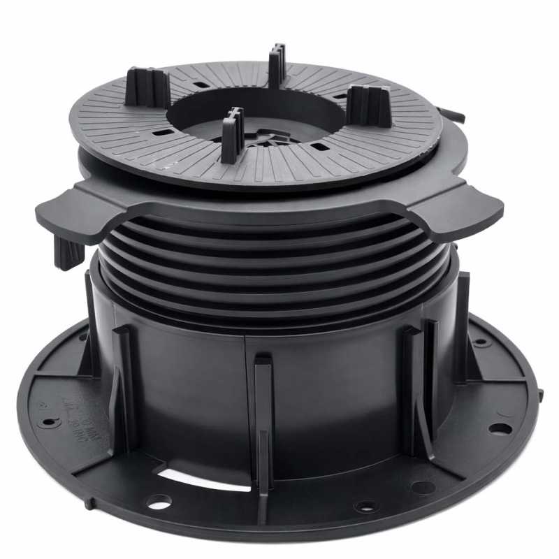 75 mm bis 95 mm - 24 Stück - Terrassenlager Stelzlager höhenverstellbar Stellfüße Terrassen-Platten Abstandhalter Terrassendielen Stellfüße