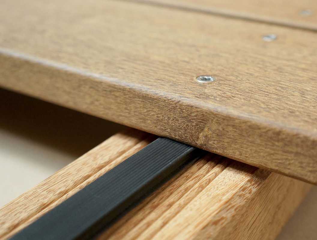Distanzprofil GUMO D 10 m Rolle – 15 mm x 7 mm – Konstruktiver Holzschutz & Belüftung für Terrassenunterkonstruktionen