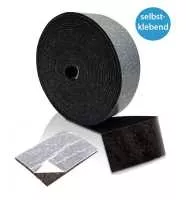 5.000 x 50 x 3mm Einseitig Selbstklebende Terrassenpad Rolle aus Gummigranulat 3 mm | Terrassenpads für den Terrassenbau | Streifen Abstandhalter Terrasse